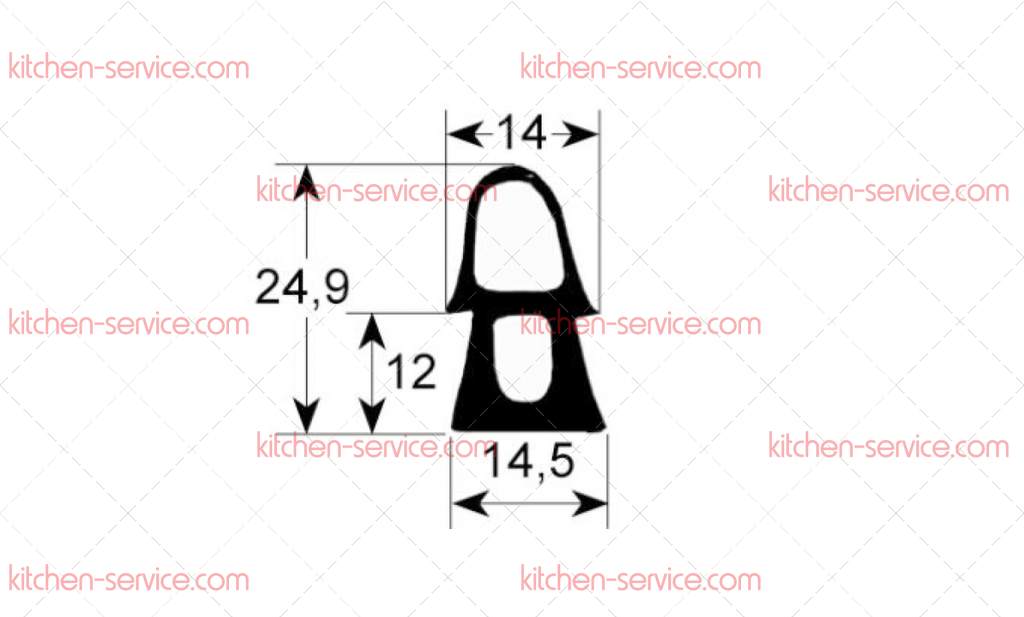 Уплотнитель дверной 617x427 мм для JUNO (0K2083) Уплотнитель дверной 617x427 мм для JUNO (0K2083)