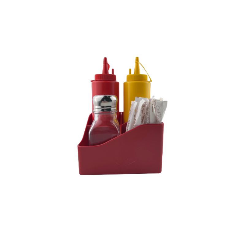 Подставка барная для специй 118х118х70 мм на 4 предмета, красная MGprof (1749) Подставка барная для специй 118х118х70 мм на 4 предмета, красная MGprof (1749)