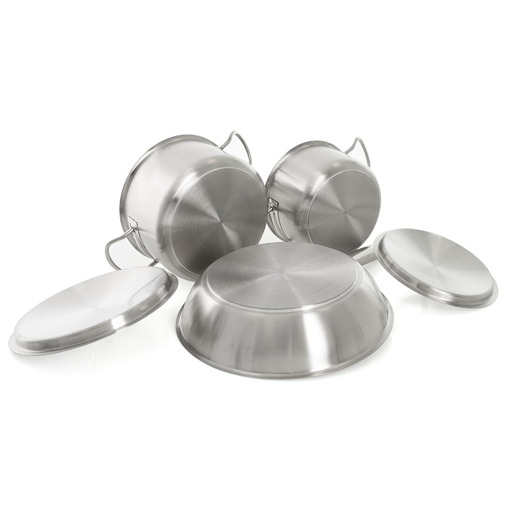 Кастрюли Мастер Шеф набор посуды 2,0+2,7+Сковорода 26 FOODATLAS Кастрюли Мастер Шеф набор посуды 2,0+2,7+Сковорода 26 FOODATLAS