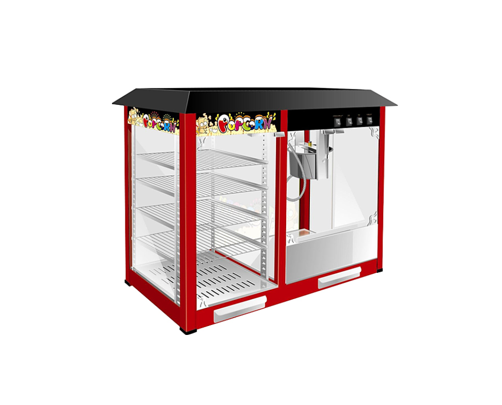 Аппарат для производства попкорна (с витриной) HW-P8 EKSI Аппарат для производства попкорна (с витриной) HW-P8 EKSI