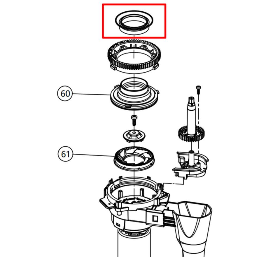 Уплотнитель контейнера кофе для F12 Dr.coffee PROXIMA (9G0200050 / 8.G.2.0037) Уплотнитель контейнера кофе для F12 Dr.coffee PROXIMA (9G0200050 / 8.G.2.0037)