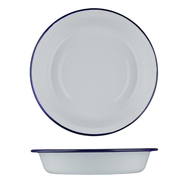 Салатник 1000 мл 22х4,5 см Blue Rim эмалированная сталь SUNNEX (CEP9085) Салатник 1000 мл 22х4,5 см Blue Rim эмалированная сталь SUNNEX (CEP9085)