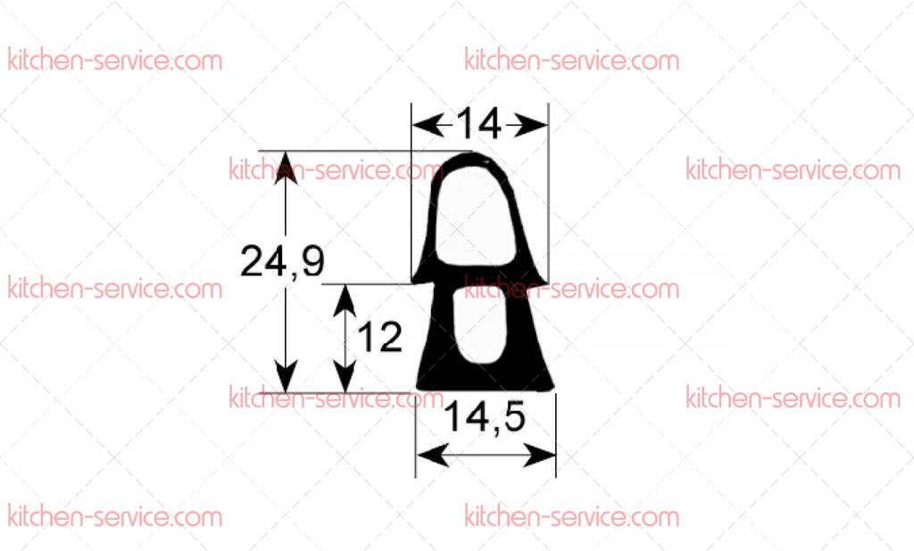 Уплотнитель дверной 1355x655 мм для JUNO (0H6641) Уплотнитель дверной 1355x655 мм для JUNO (0H6641)