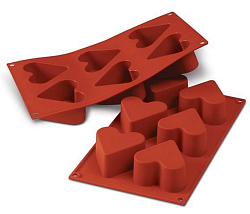 Форма силиконовая CUORE, 6 ячеек 6,5 см SILIKOMART