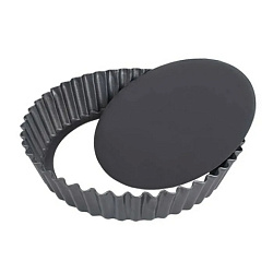 Форма рифленая 14х2,5 см со съемным дном для выпечки MGSTEEL