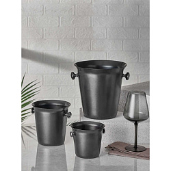 Ведро для льда 15 см ретро черный NARIN