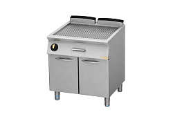 Поверхность жарочная серии LUX рифленая хромированная на подставке с дверью ERZ-R-KR 40/70 MONTONA