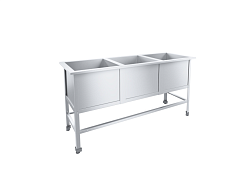 Ванна моечная 3 секции СТАНДАРТ НК ВМО3-630С304НК-М ПИЩЕВЫЕ ТЕХНОЛОГИИ