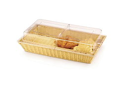 Корзина для хлеба и выкладки 55х35х8 см с откидной крышкой ротанг P.L. PROFF CUISINE (X04054)