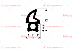 Уплотнитель двери 2200 мм для печи (5126919)