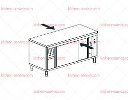 Стол тепловой сквозной CHEF LINE LHC720SH2PT APACH