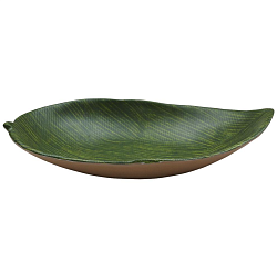Блюдо 37,8x22,9x7 см овальное Лист Green Banana Leaf пластик меламин  P.L. PROFF CUISINE (F46215-TAI)