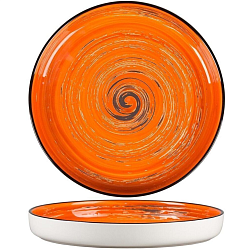 Тарелка с бортом 23 см Texture Orange Circular P.L. PROFF CUISINE (52476-or lines)