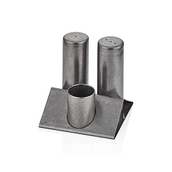 Набор соль/перец на подставке 3 предмета ретро NARIN