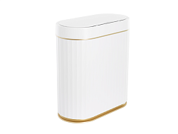 Ведро для мусора сенсорное JAH-6713 8 л (овальное, белое) FOODATLAS