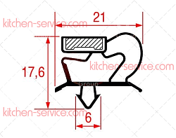 Уплотнитель вставной 445х195 мм MODULAR (752.012.00)