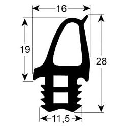 Профиль уплотнения двери для RETIGO (AX00-0034AN)
