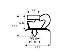 Уплотнитель 835х720 мм для IRINOX (1010126)