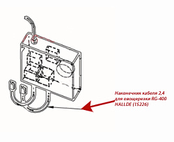 Наконечник кабеля 2,4 для овощерезки RG-400 HALLDE (15226)