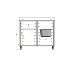 Подставка для пароконвектомата ПКЭБ/6 GRILL MASTER