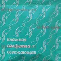 Салфетка влажная сашет 6х6 см с ароматом Ментол "ПК СТУДИОПАК"