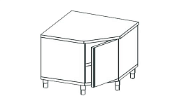 Стол угловой закрытый CHEF LINE LWT711SH2HD APACH
