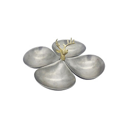 Емкость для закусок Олень 17,5х17,5 см ретро NARIN