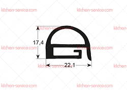 Уплотнитель дверной 1320x650 мм для печи (5042683)