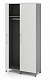 Гардероб распашной HRG КОБОР 90/40/M aluminum/premium