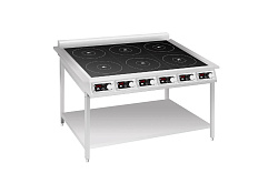 Плита индукционная IN3500-6PRO (6-ти конфорочная на подставке) INDOKOR