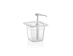 Диспенсер для соуса 170х160х145 мм 2 л. с дозатором (25 мл) белый GP /1/ GASTROPLAST