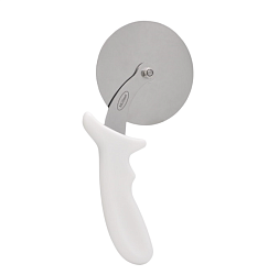 Нож для пиццы 10 см, нержавеющая сталь с белой пластиковой ручкой MGSTEEL