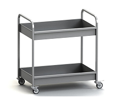 Тележка сервировочная 2-х ярусная для сбора посуды 800х600х870 мм MGSTEEL