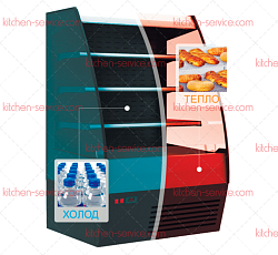 Витрина тепловая F 16-08 SH 1,3-2 (1600/875 BT-1,3) (стеклопакет) CARBOMA