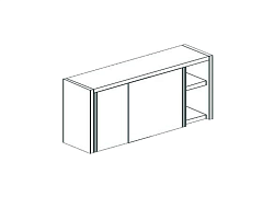 Полка настенная закрытая CHEF LINE LCW116SD APACH