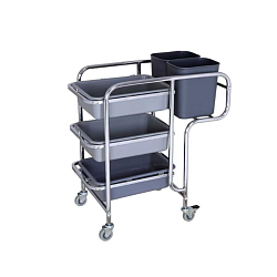 Тележка для профессиональной уборки, 3 яруса, 87х43,5х90 см P.L. PROFF CUISINE (JD-RC330)