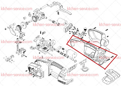 Корпус правая часть для KZ-13, 16 HUALIAN (00-00002104)