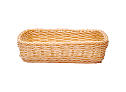 Корзина для хлеба прямоугольная 24,5х17х6 см, бежевая, полиротанг MGprof