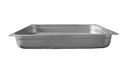 Гастроемкость без крышки нержавеющая GN-2/1 27 л, 650х530х100 мм ROAL