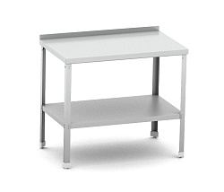 Стол разделочный с бортом 1000х600х870 мм разборный, полка сплошная, нержавейка MGSTEEL