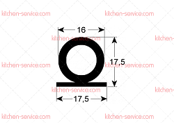 Уплотнитель дверцы для печи (3786303)