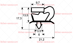 Уплотнитель изоляционный 583х386 мм ANGELO PO (37Q4710)