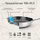 Сковорода 23,5/15,5 см New Kitchen Standard нержавеющая с антипригарным покрытием P.L. PROFF CUISINE