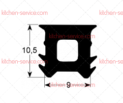 Уплотнитель дверной 1950 мм для печи (5011436)