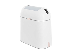 Ведро для мусора сенсорное JAH-6715 9 л (овальное, белое) FOODATLAS