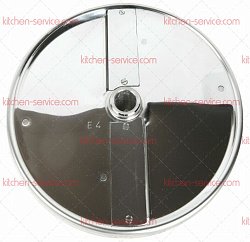 Диск-слайсер E4I нержавеющий для нарезки ломтиков 4 мм для овощерезки VORTMAX