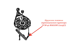 Пружина тяговая для вертикального куттера VCM-41 HALLDE (22457)