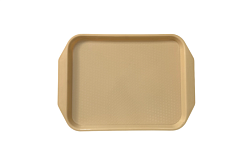 Поднос 38х27 см, бежевый с широкими ручками, поверхность классик (106) MGprof (1731)