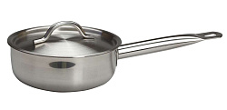 Сотейник 1,6 л нержавейка 18 см, с крышкой, тройное дно индукция MGSTEEL