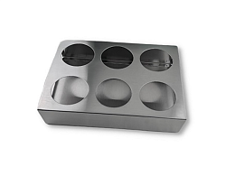 Подставка для соусов 6 ячеек 28х19х8 см нержавеющая сталь MGSTEEL